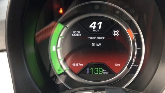 Electric Fiat 500e power test after battery repair смотреть онлайн