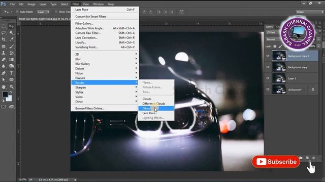 Lighting Effects Using Lens Flare in Photoshop смотреть онлайн