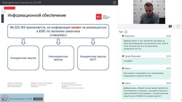 Конкурентные закупки по 223-ФЗ