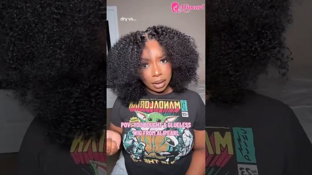 *Define Curl Tutorial* this is my natural hair ? curly bob wig tutorial #alipearlhair #shorts смотреть онлайн