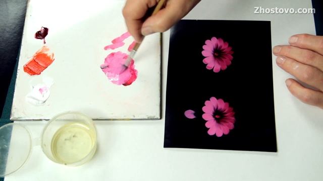 Урок 06. Учусь рисовать Жостово. Замалевок и Выправка Ромашки. Жостовская роспись для начинающих смотреть онлайн