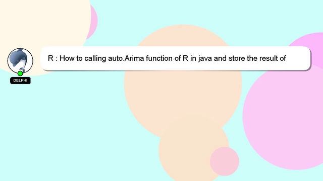 R : How to calling auto.Arima function of R in java and store the result of forecast? смотреть онлайн