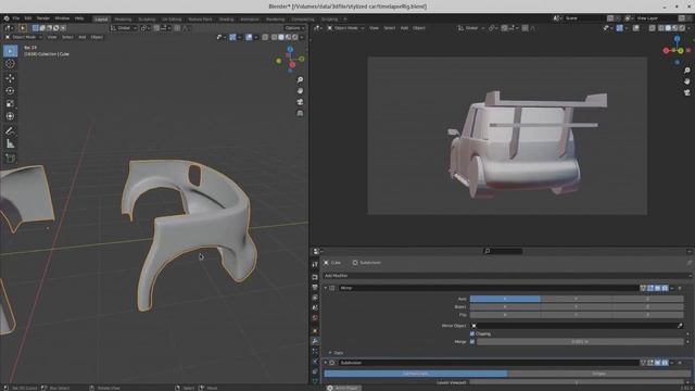 Blender Modeling Timelapse Creating Stylized Car II смотреть онлайн