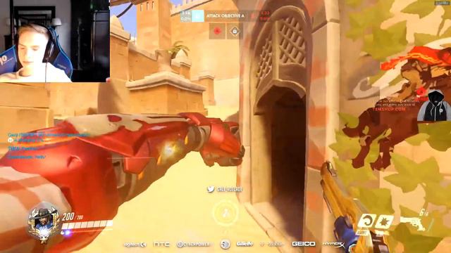 GALE STREAM WITH WEBCAM | GALE INSANE MCCREE! [ OVERWATCH SEASON 6 TOP 500 ] смотреть онлайн