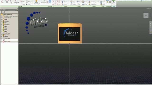 Midas Technology - AutoCAD Inventor Suite 2010 - Applying Decals смотреть онлайн