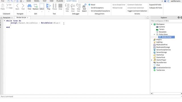 How to Make POLICE Strobe Lights in ROBLOX Studio! смотреть онлайн