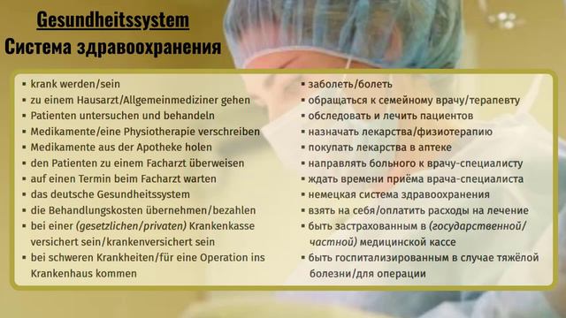 35 ВИДЕОУРОК. GESUNDHEITSSYSTEM-СИСТЕМА ЗДРАВООХРАНЕНИЯ #ирина_цырульникова #немецкий_язык #немецки смотреть онлайн