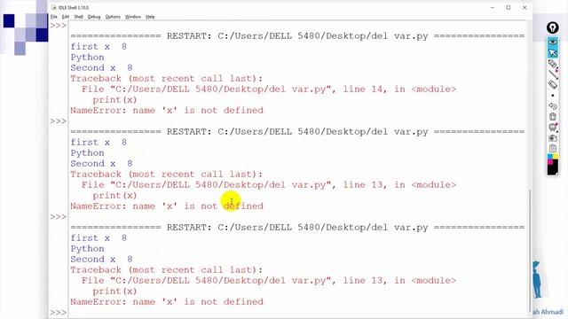 19 Python delete a variable آموزش کامل رایگان برنامه نویسی پایتون смотреть онлайн