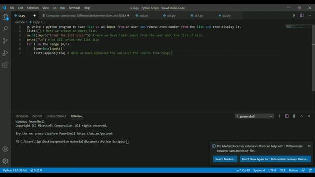 Python programs : LISTS (Removing even number from users input)........ смотреть онлайн
