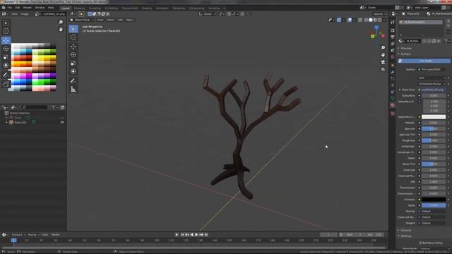 Blender low-poly Tree.Дерево в блендере. смотреть онлайн
