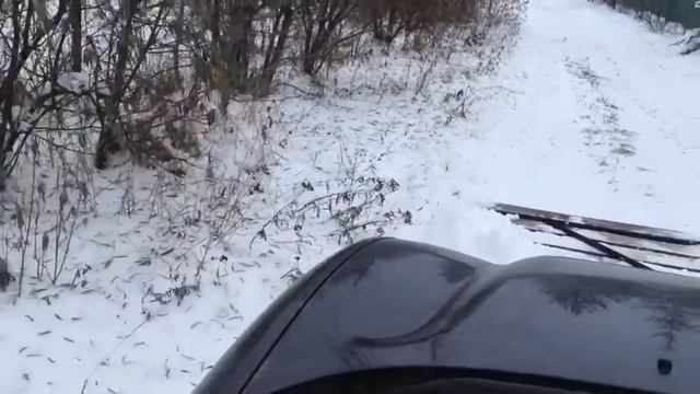 Как я чищу снег машиной.