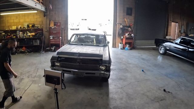 wrapping hood and trunk of my 1970 Chevy Nova flat black wrap first time wrapping 1st time смотреть онлайн