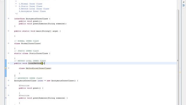 Java Interview Question And Answer What are the types of Inner Class in Java Interview смотреть онлайн