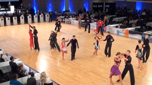 00004 WDSF International Open LA, Round 1, Rumba. COPENHAGEN OPEN 20.02.2016 смотреть онлайн