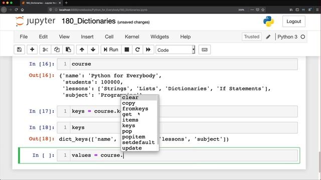 Python: Dictionaries смотреть онлайн