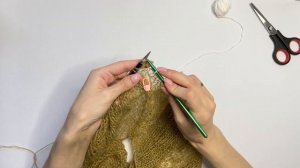 Паутинка спицами. Подробное описание