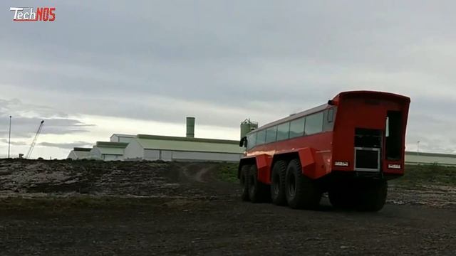 Огромный восьмиколёсный СУПЕР АВТОБУС из Исландии смотреть онлайн