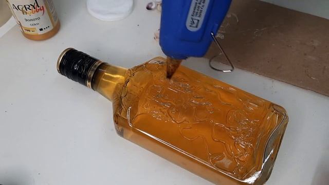 Декупаж бутылки | Простой декор | Бутылка в подарок мужчине смотреть онлайн