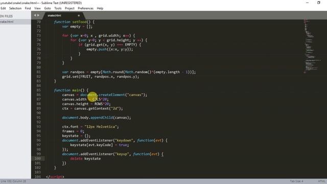 Cara Membuat Game SNAKE HTML5 "Canvas". смотреть онлайн