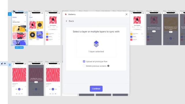 Useberry plugin for Figma (new version): How to sync your prototype's changes. смотреть онлайн