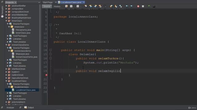 87) Local Inner Class - Efsane Java Dersleri (Inner Class) смотреть онлайн