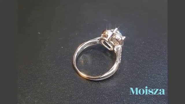 Moisza ~ Groovy Heart Design Pave Round Cut Solitaire 1ct Moissanite S925 Ring смотреть онлайн