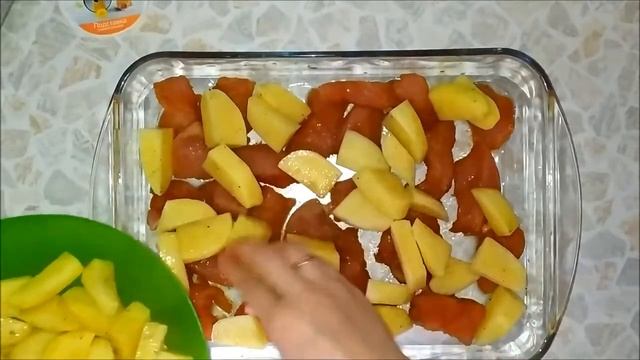 Индейка с картофелем в сливочной заливке смотреть онлайн