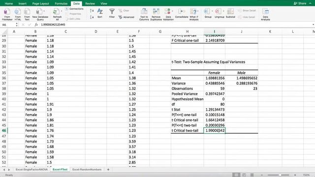 Excel Data Analysis Toolpak: Independent Samples tTest Assuming Equal Population Variances - Part 2 смотреть онлайн
