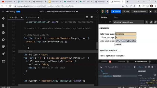 cs460 React forms part 2 смотреть онлайн