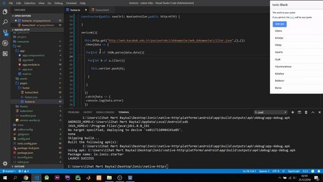 #8 - Ionic Framework - HTTP Eklentisi ile Veri Çekme ve Listeleme смотреть онлайн