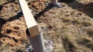 Обвязка столбчатого фундамента брусом