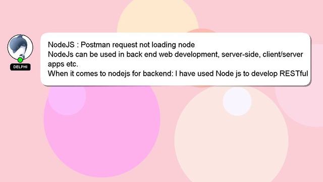 NodeJS : Postman request not loading node смотреть онлайн