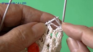 Салфетка спицами «Колокольчик». Часть 2.