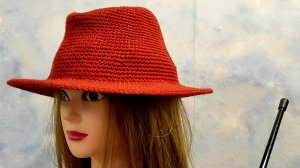 Шляпа ,,ФЕДОРА,. крючком для начинающих.