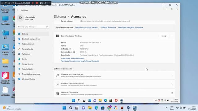Windows 11 Pro Education N 21h2 2021 Portugues PT version en virtual machine parte 1 смотреть онлайн