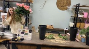 УПАКОВКА БУКЕТА ИЗ 25 РОЗ/ АСИММЕТРИЧНЫЙ БУКЕТ ИЗ РОЗ/ КАК СОБРАТЬ РАСКИДИСТЫЙ БУКЕТ