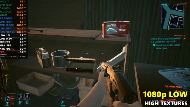 RYZEN 5 5600G VEGA 7 CYBERPUNK 2077 1.6 - 720p 900p 1080p смотреть онлайн