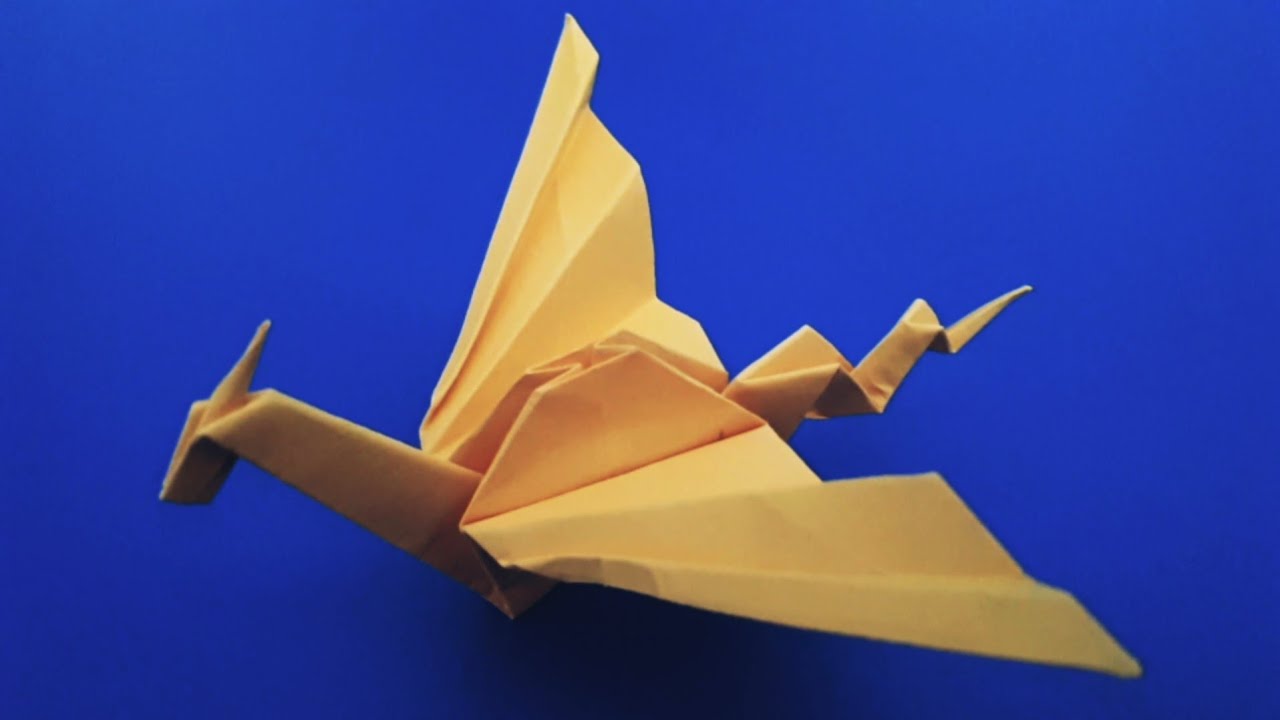 Оригами. Как сделать дракона из бумаги. Бумага ручной работы. смотреть онлайн
