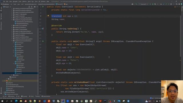 75 - Java Serialization - Exercise 13 смотреть онлайн