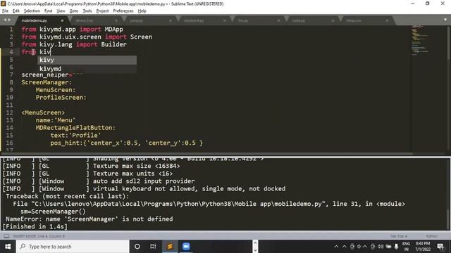 Kivymd Mobile App Development Part-5 смотреть онлайн
