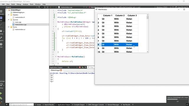 Qt QTableWidget | Functions, Properties And Signal-Slots | Qt C++ | Qt Creator | Qt Tutorial смотреть онлайн