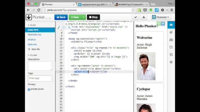 Make reusable components with AngularJS directives смотреть онлайн