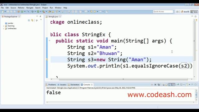 Java String equalsIgnoreCase() Method | How to use equalsIgnoreCase in Java 8? смотреть онлайн