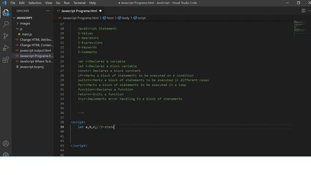 JavaScript Statements-شرح عن الجمل البرمجية في الجافا سكربت -2021 смотреть онлайн