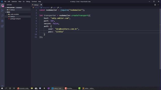 Como enviar Email com Node.js смотреть онлайн