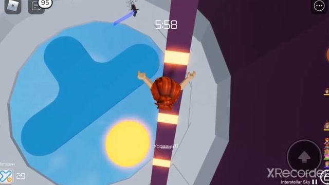 забираюсь на верх и падаю в низ в Roblox Tower of Hell смотреть онлайн