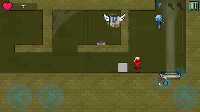 Приключения ОГОНЬ и ВОДА в храме МАГА #4. Мультик ИГРА Fire & Water Stickman Animation Parkour смотреть онлайн