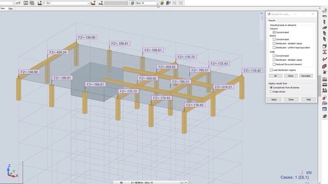 Robot Structural Analysis Professional 2023: Gravity analysis with Load Takedown Method смотреть онлайн