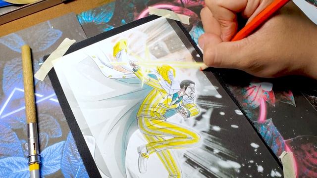 Make The Yellow Blaze of the Marines Kizaru Coloring | The Flashy Admiral Poster in Anime смотреть онлайн