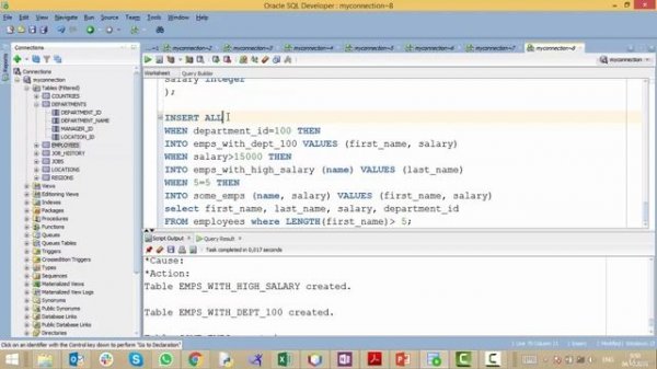 INSERT в несколько таблиц / SQL для начинающих с нуля до сертификата Oracle
